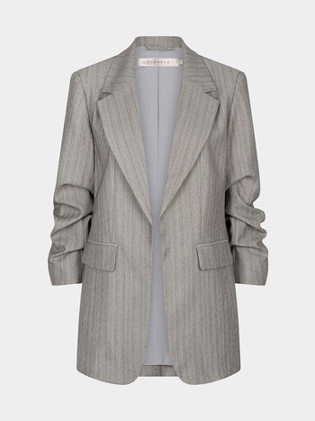 Esqualo Blazer visgraat met 3/4 mouw lichtgrijs
