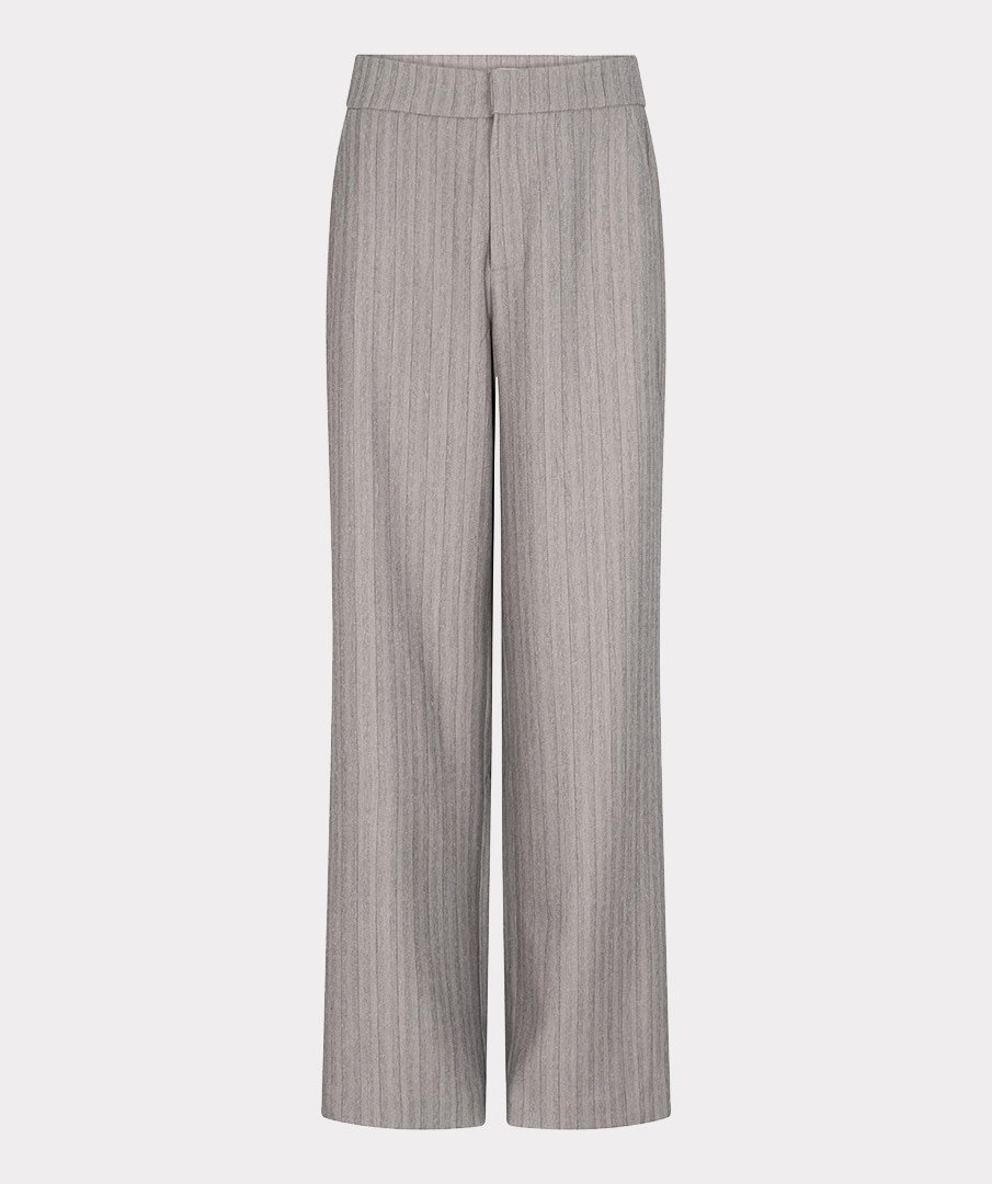 Esqualo Wijde pantalon visgraat lichtgrijs