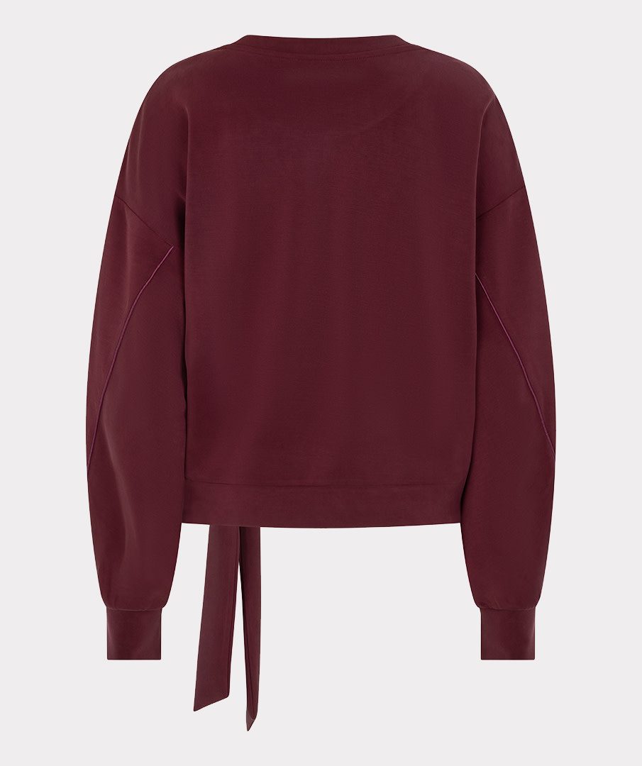 Esqualo Sweater met knoopdetail merlot