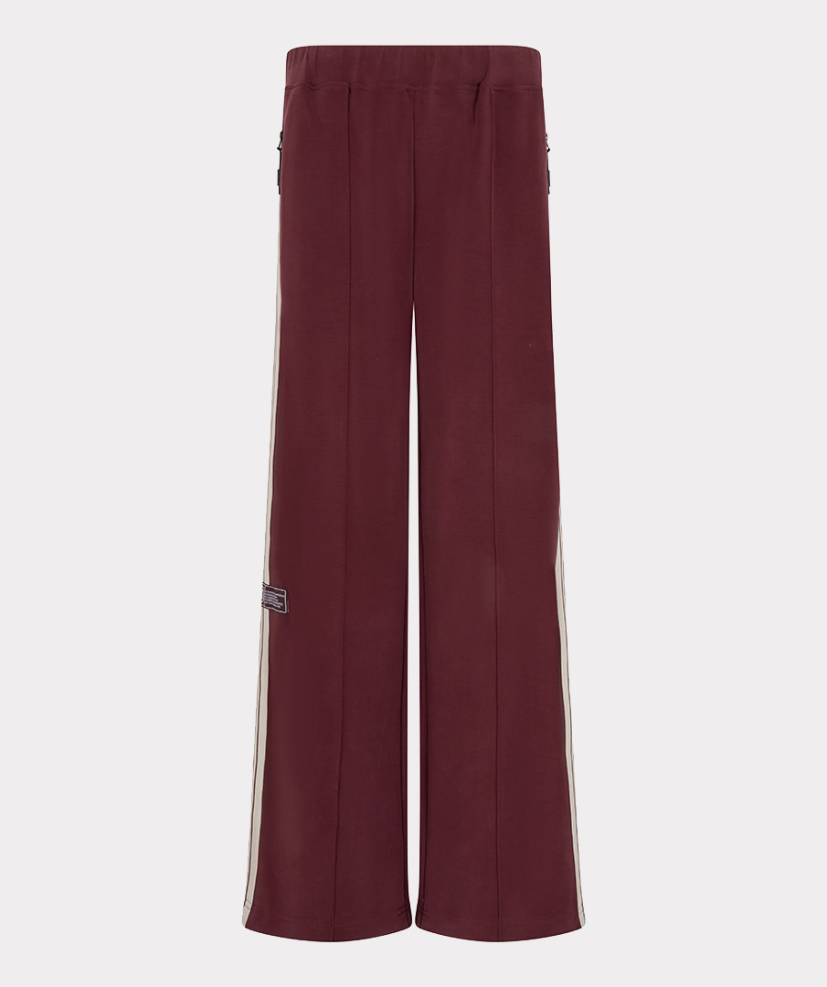 Esqualo Wijde broek met bies merlot