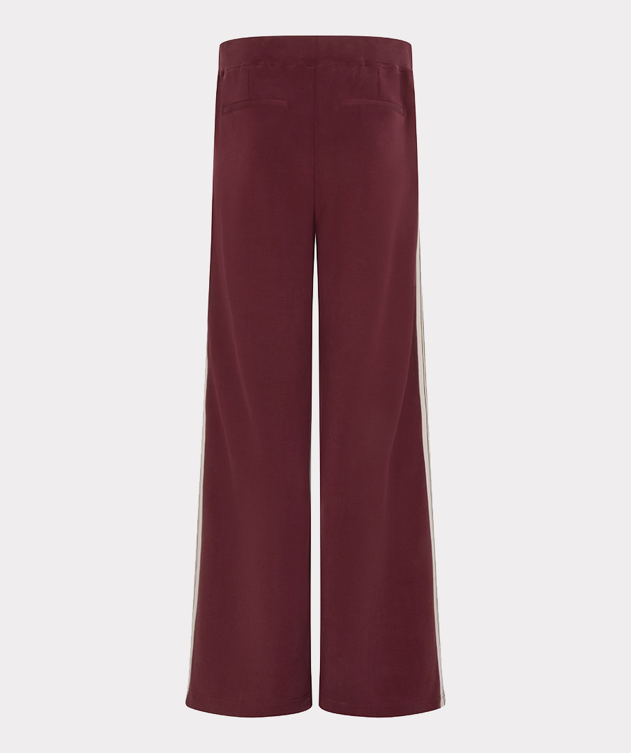 Esqualo Wijde broek met bies merlot