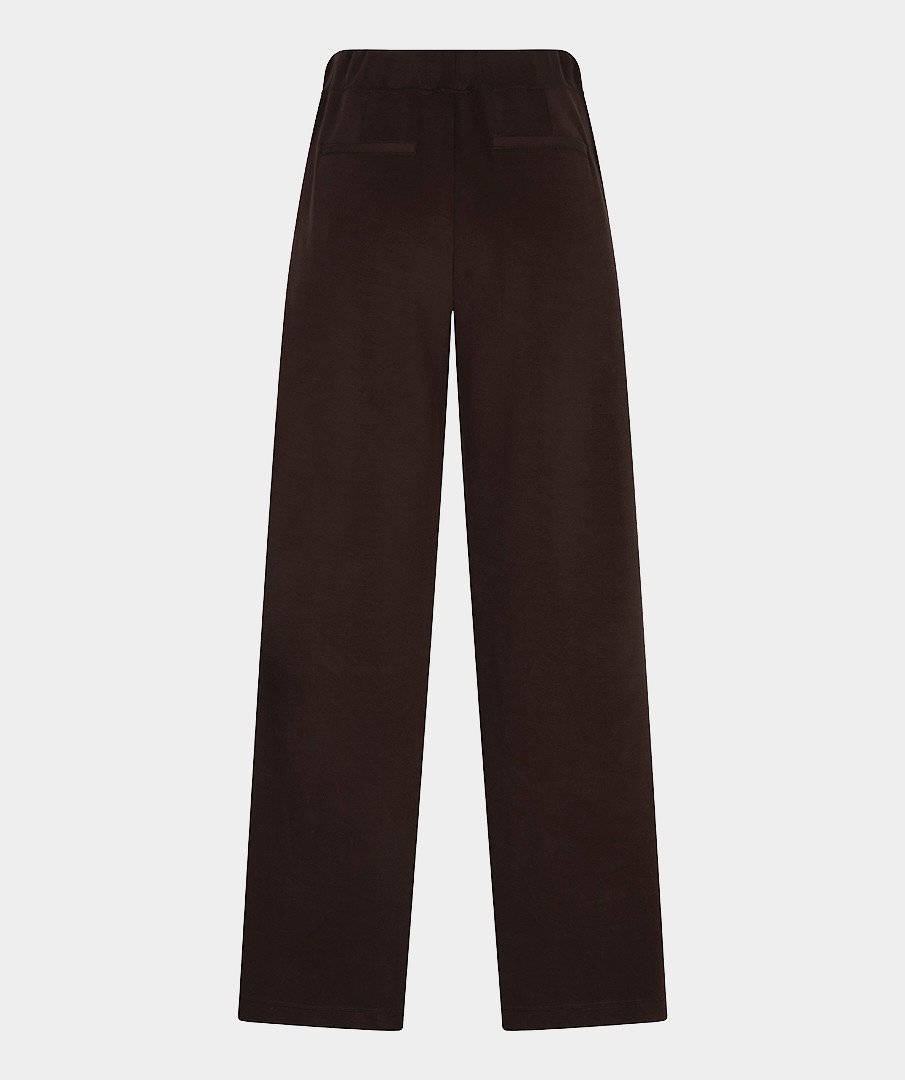 Esqualo Wijde broek met bies cacao