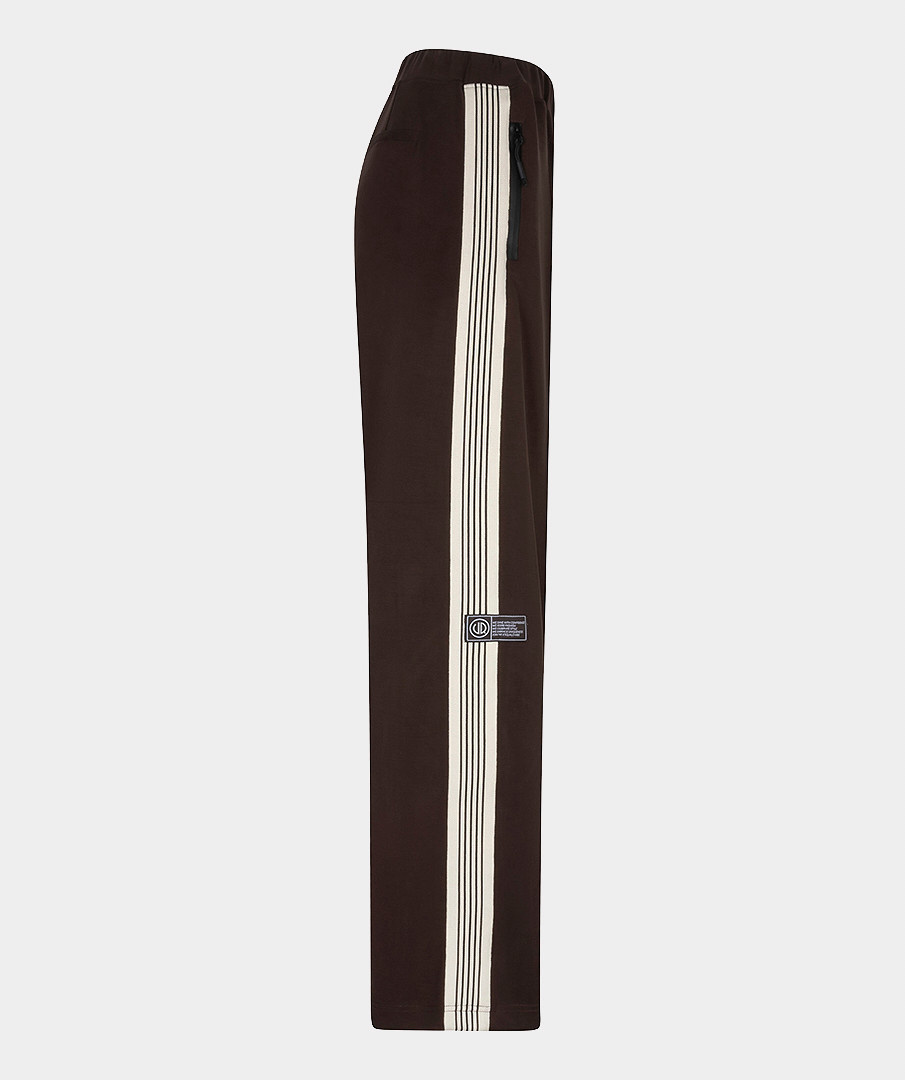 Esqualo Wijde broek met bies cacao