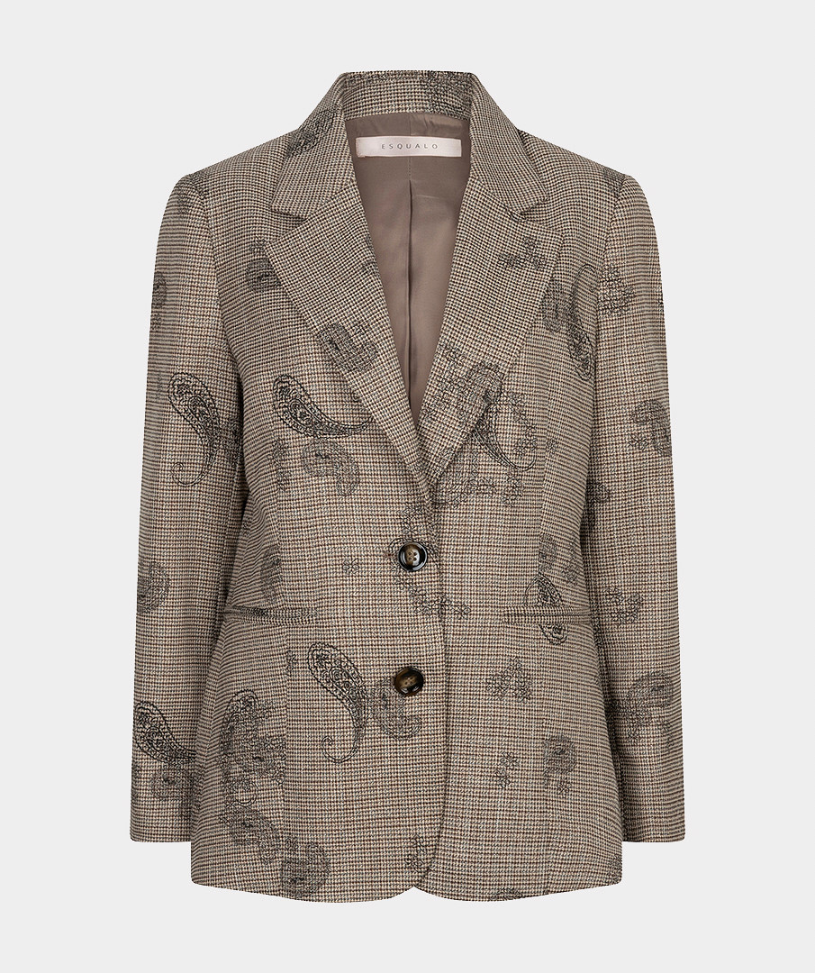 Esqualo Blazer met ruit en paisley