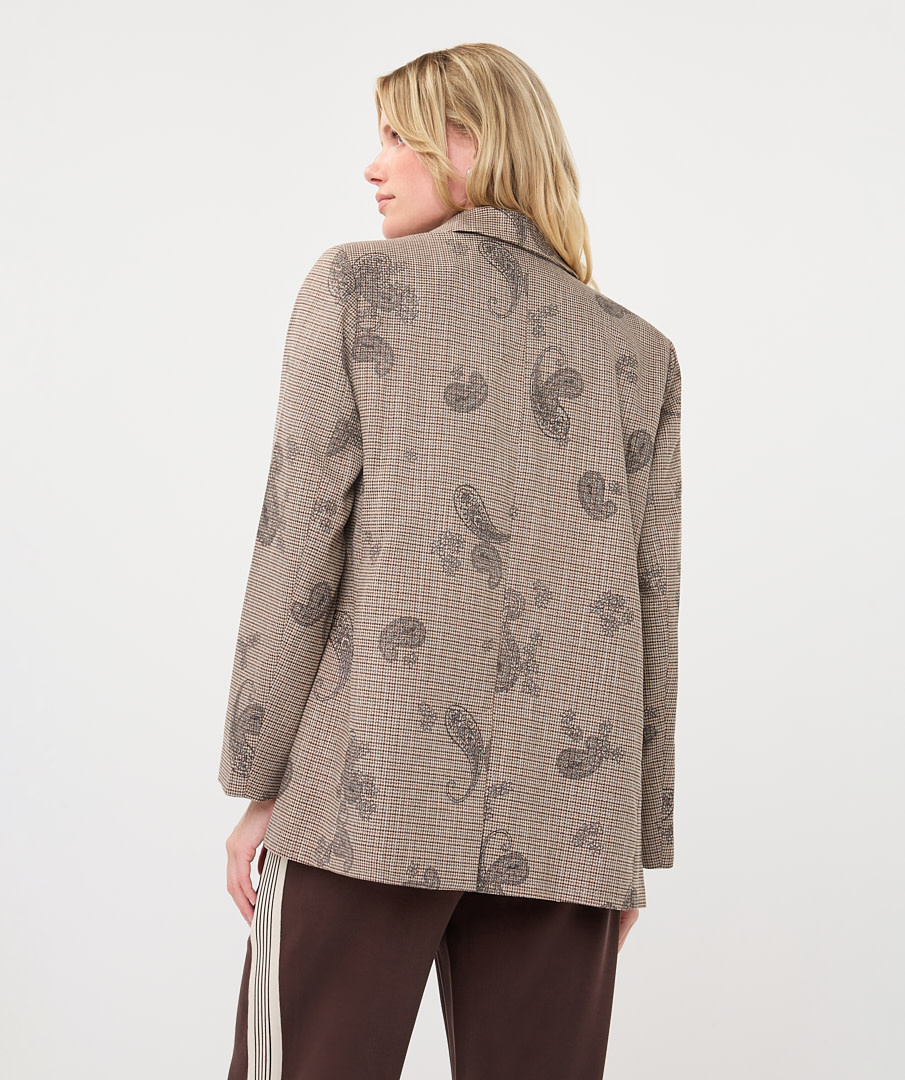 Esqualo Blazer met ruit en paisley