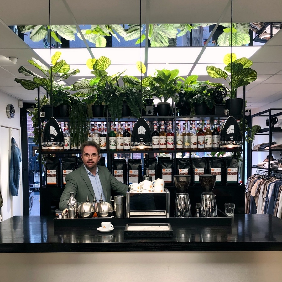 De koffiebar in de winkel van Inmind in Harderwijk