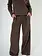 Corel Amsterdam Ella pants wide milano brush flannel Brown