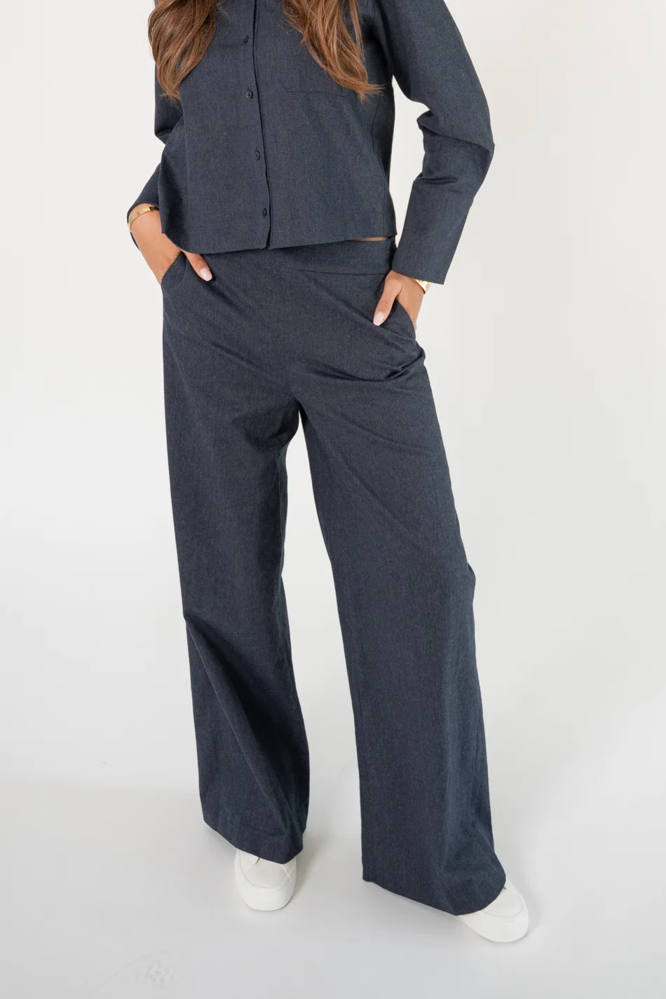 Corel Amsterdam Lior pants wide Britta BCI Night Sky