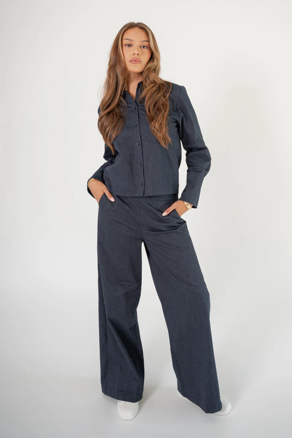 Corel Amsterdam Lior pants wide Britta BCI Night Sky