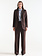 Jansen Amsterdam Aisha blazer met geprinte voering donkerbruin