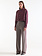 Jansen Amsterdam Aleidou wide leg broek pied-de-poule wijnrood
