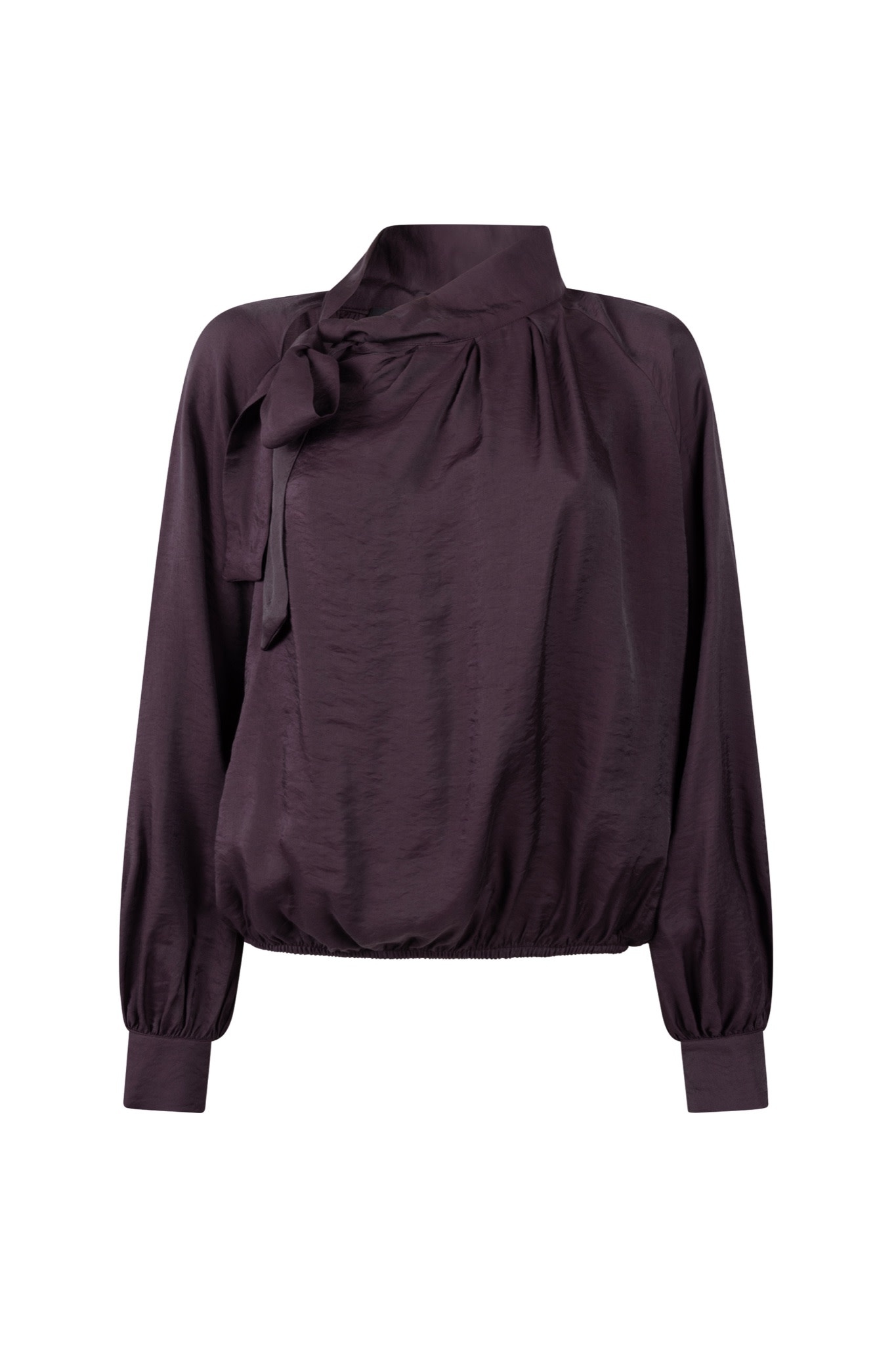 Jansen Amsterdam Iris blouse met strik paars
