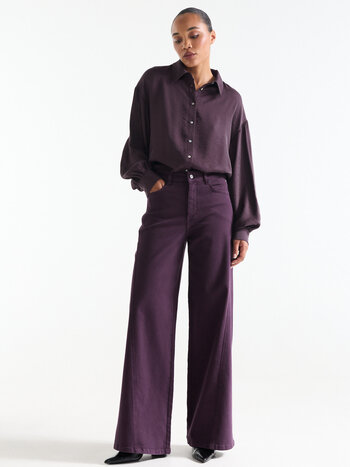 Jansen Amsterdam Jone wide leg jeans paars