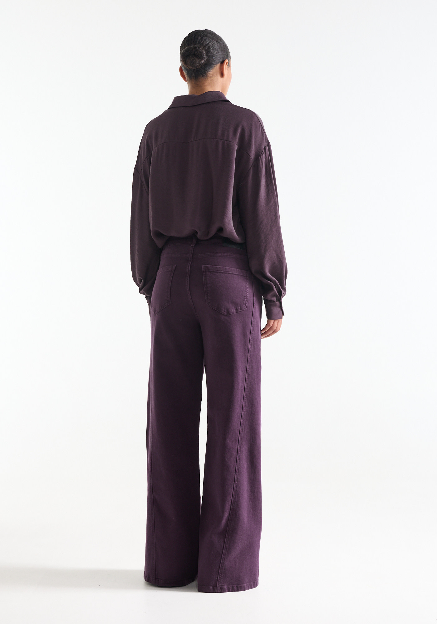 Jansen Amsterdam Jone wide leg jeans paars