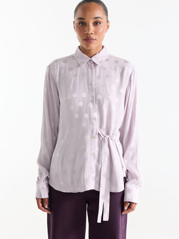 Jansen Amsterdam Kim blouse stippen jacquard lila