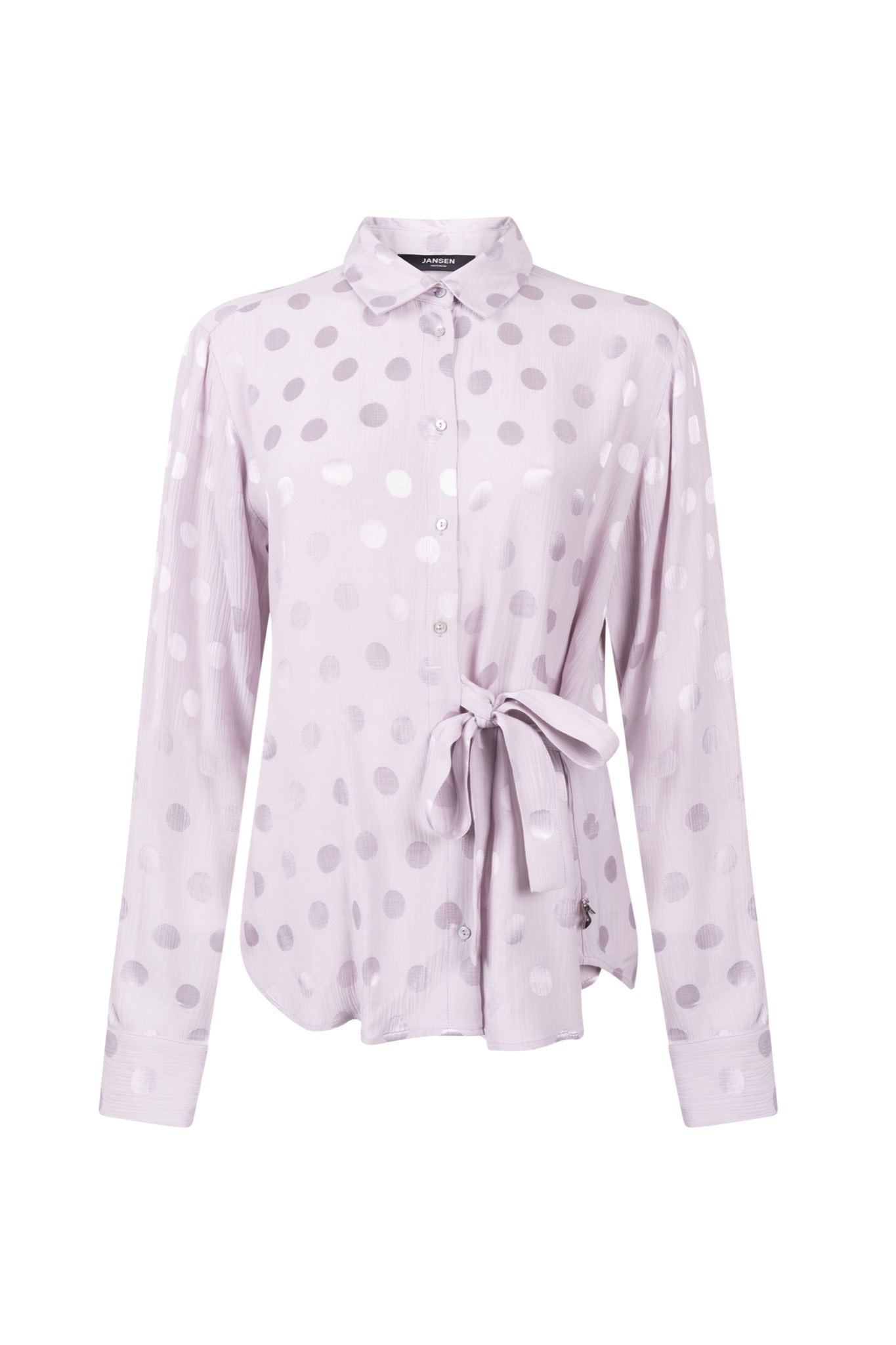 Jansen Amsterdam Kim blouse stippen jacquard lila