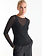 Jansen Amsterdam Kitty mesh top met steentjes zwart