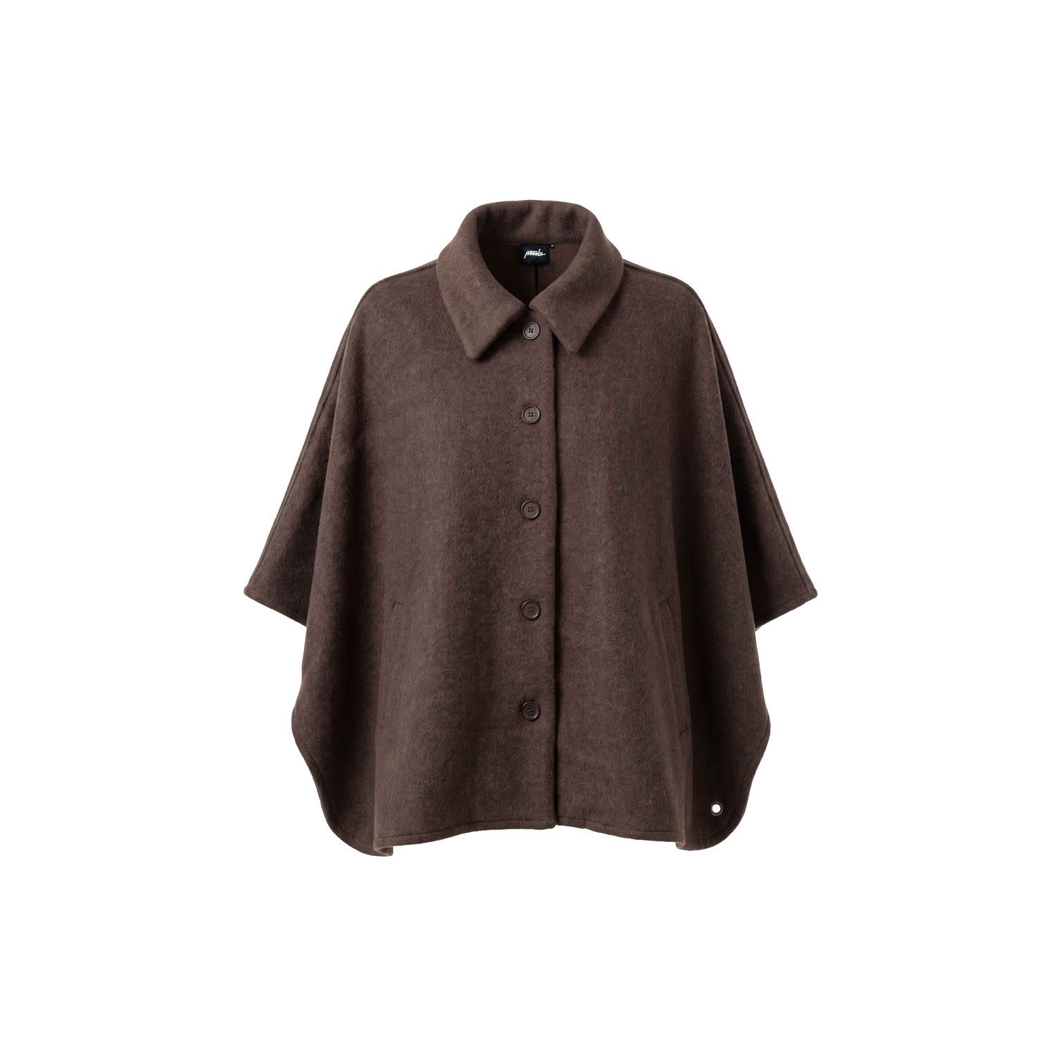 POOOLS Cape jas wolmix bruin