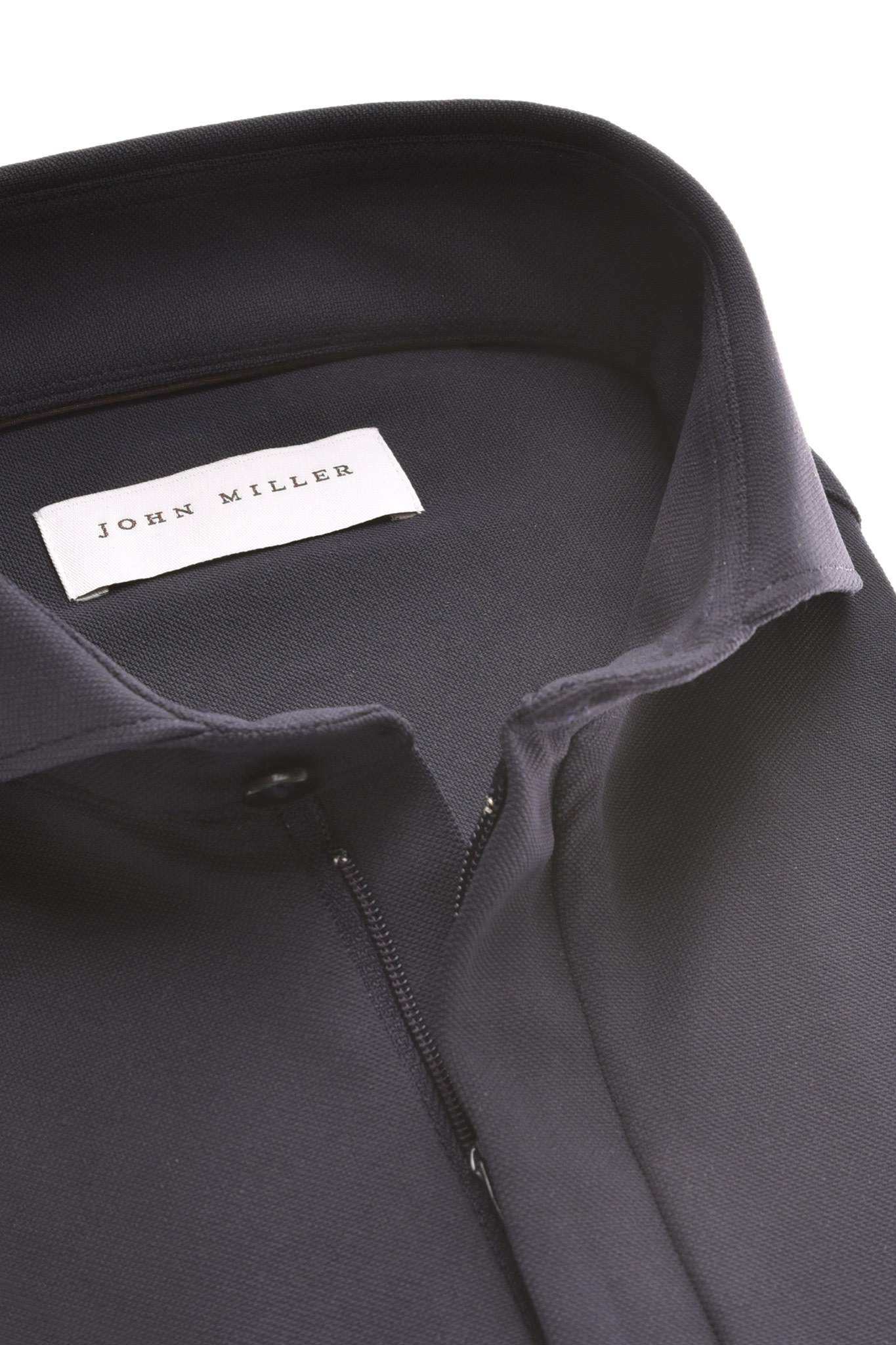 John Miller Hyperstretch polo met rits korte mouw donkerblauw
