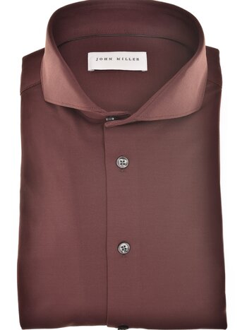 John Miller Hyperstretch overhemd donkerrood