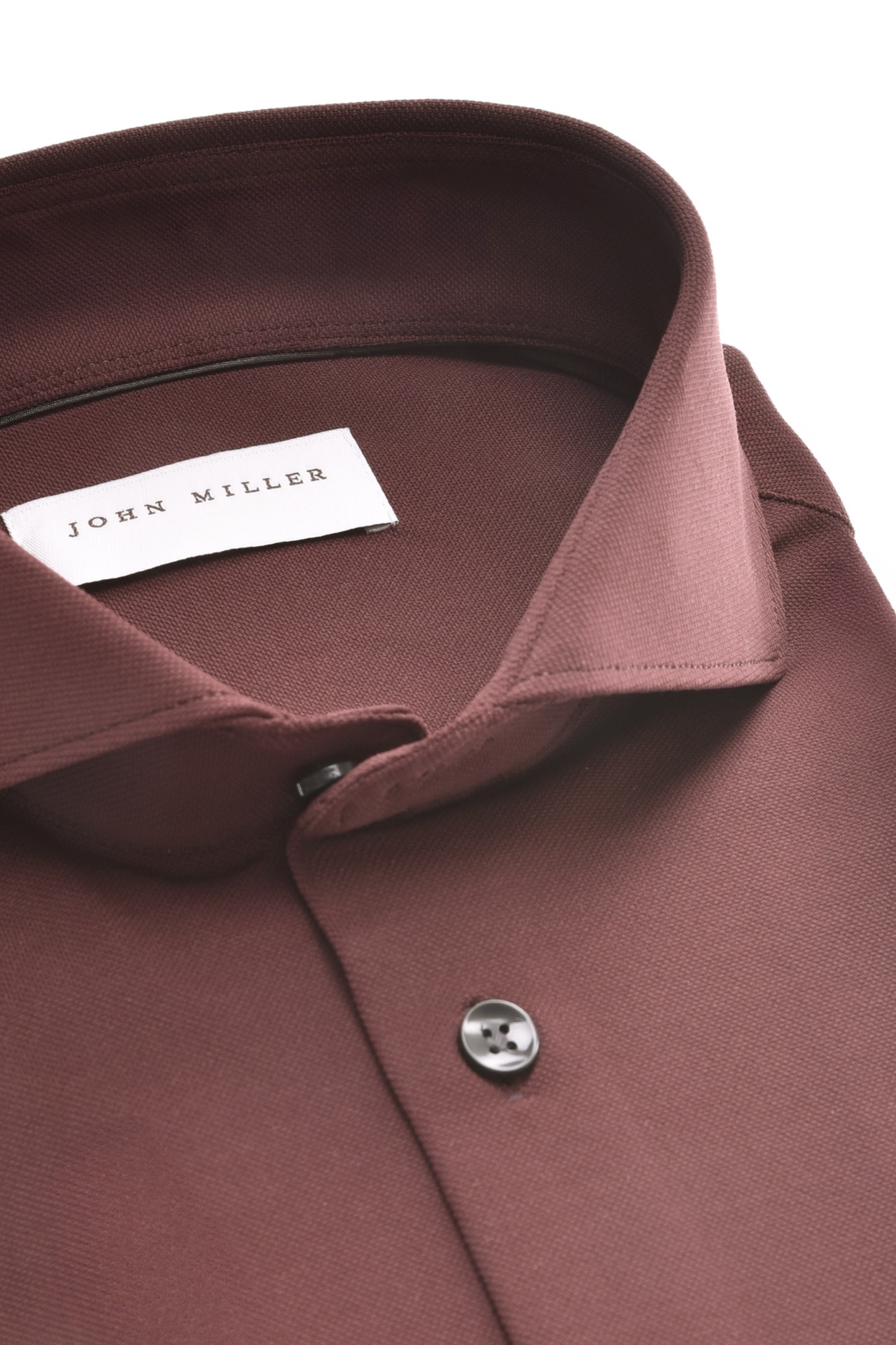 John Miller Hyperstretch overhemd donkerrood