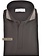 John Miller Hyperstretch polo met rits lange mouw donkerbruin