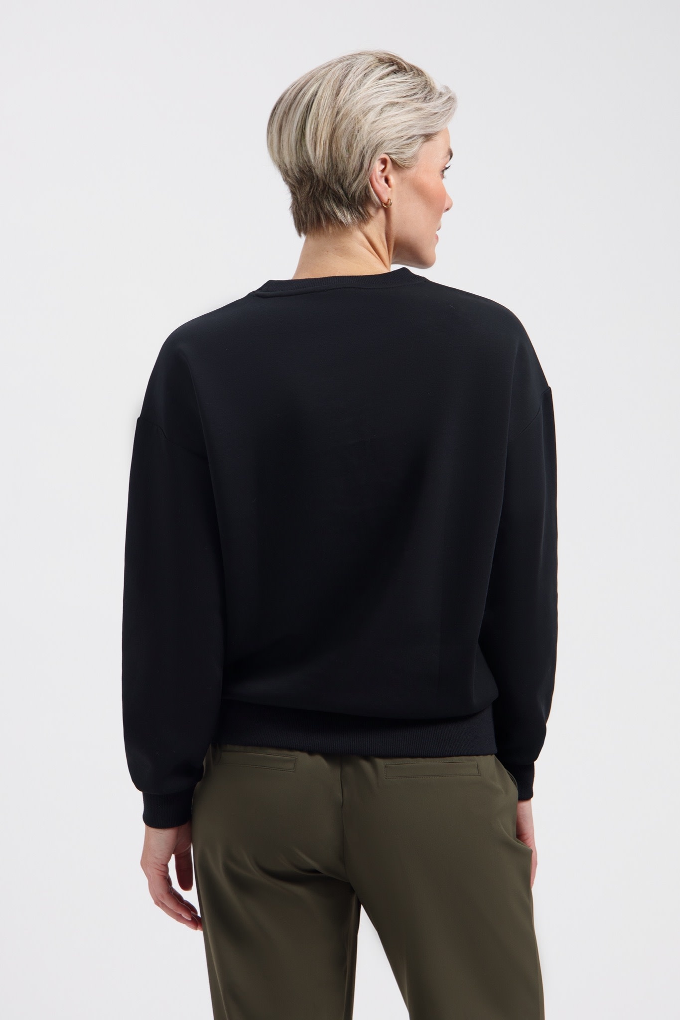 LADY DAY Academy sweater met opdruk zwart