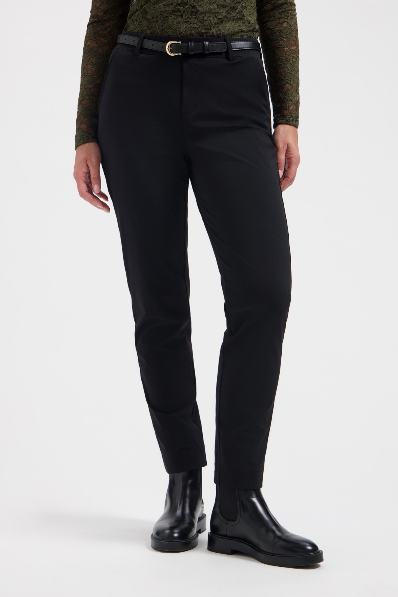 LADY DAY Scout broek met riem zwart
