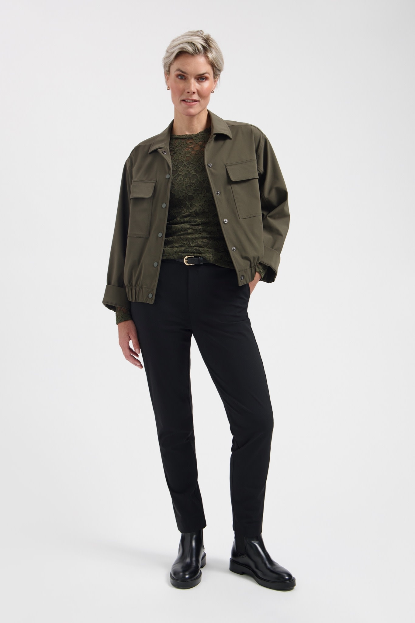 LADY DAY Scout broek met riem zwart