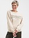 LADY DAY Sunday sweater met opdruk vanille melange
