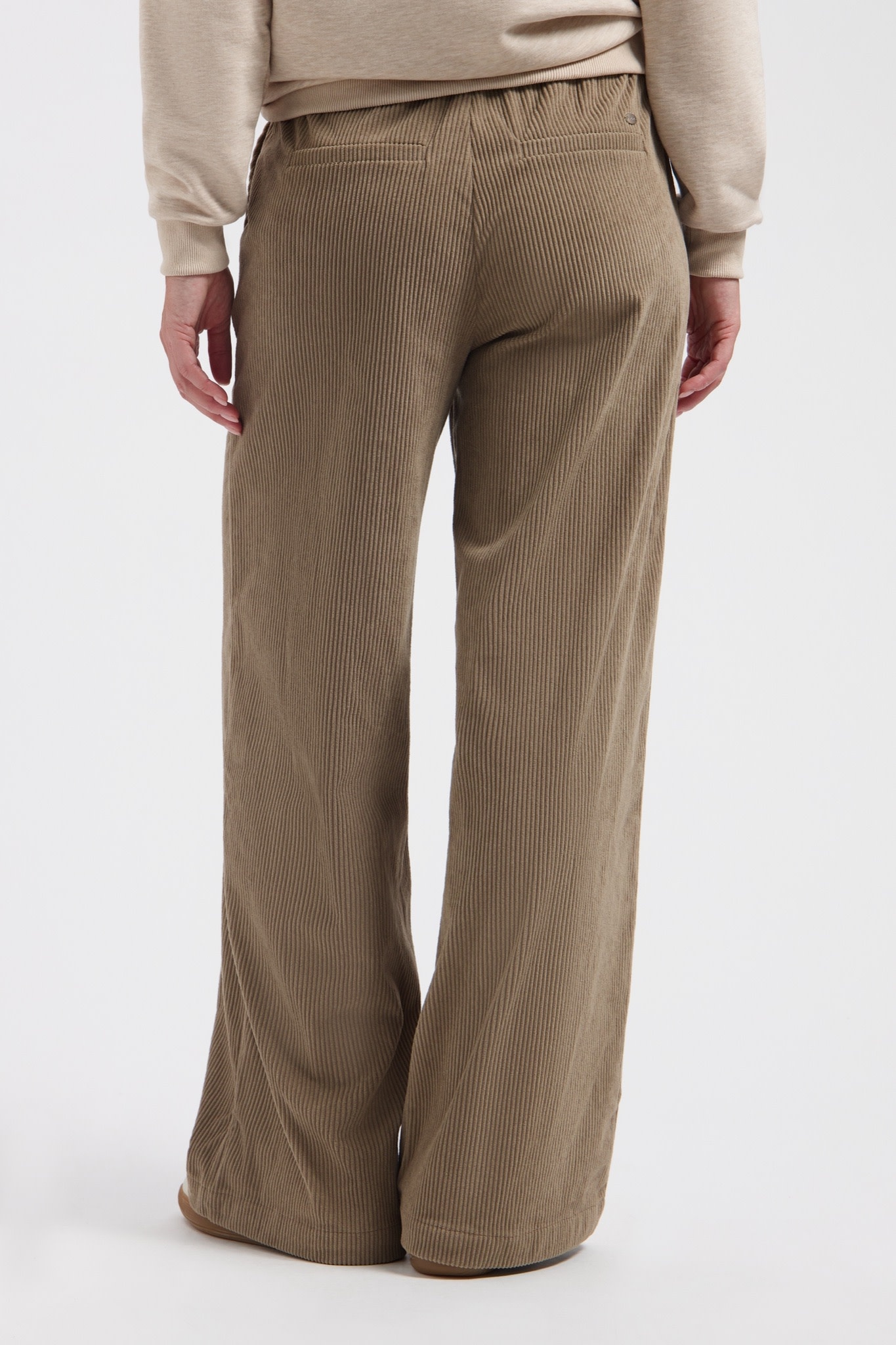 LADY DAY Falcon wijde corduroy broek walnoot