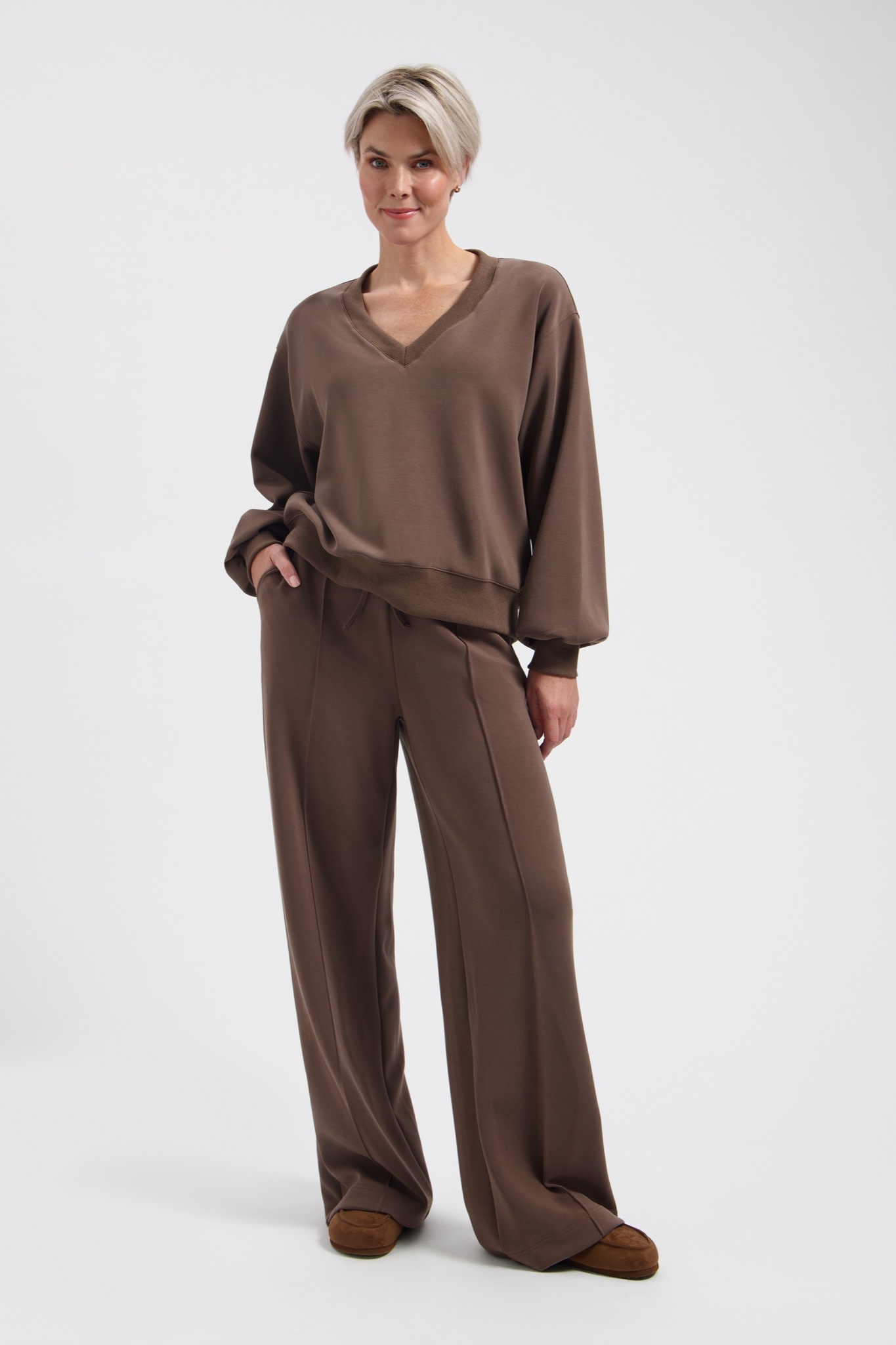 LADY DAY Jovi wijde broek truffle