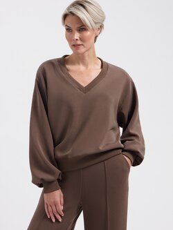 LADY DAY Ember sweater V-hals truffle