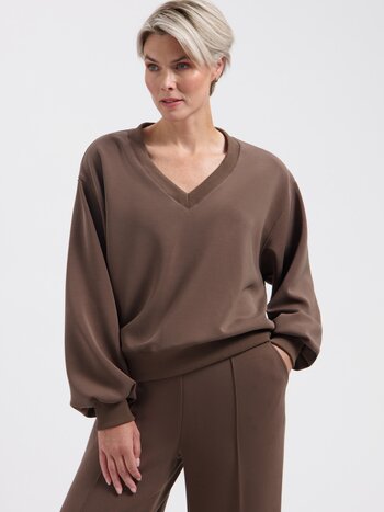 LADY DAY Ember sweater V-hals truffle
