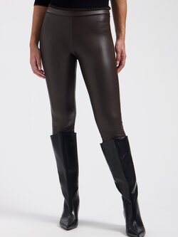 LADY DAY Luma legging leatherlook donkerbruin