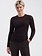 LADY DAY Joss kanten top paisley donkerbruin