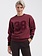 LADY DAY Academy sweater met opdruk wijnrood