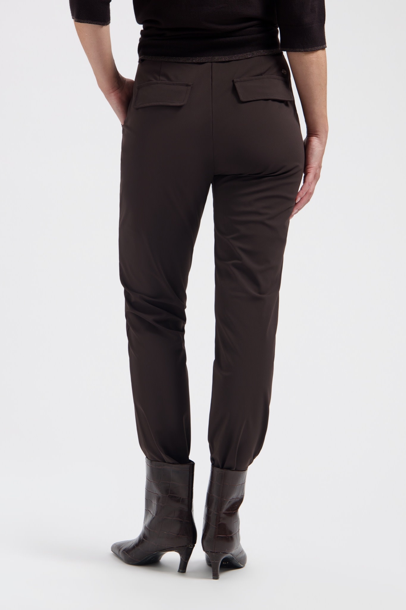 LADY DAY Scout broek met riem donkerbruin