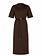 Freebird Devoted midi jurk donkerbruin