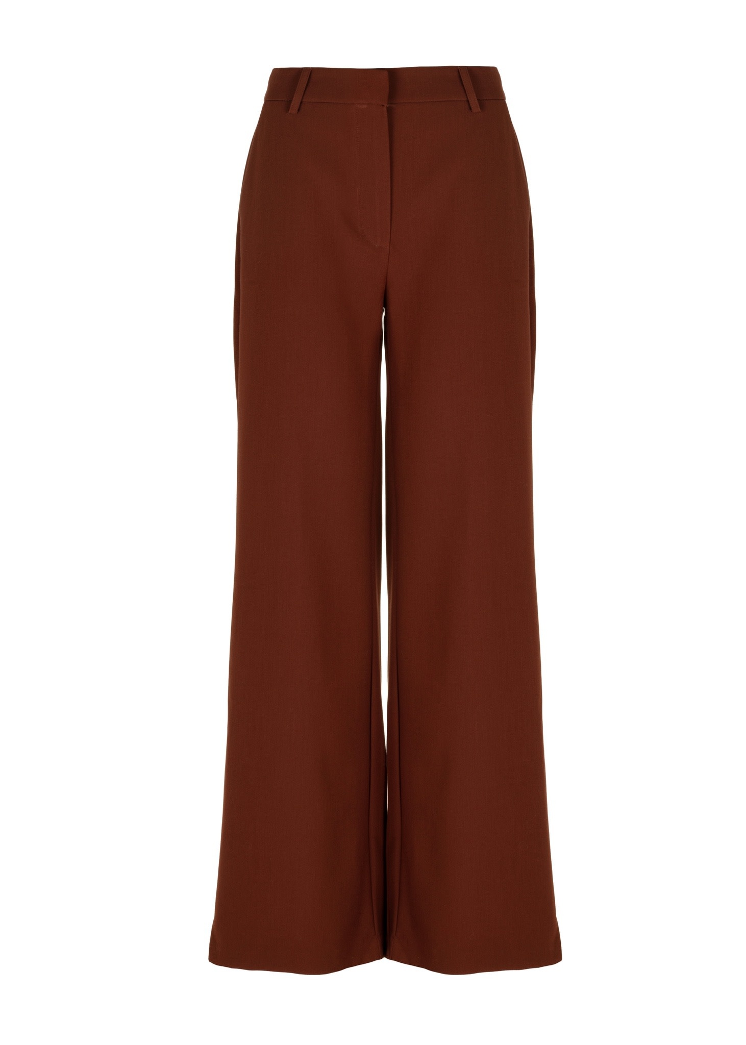 Freebird Lolani wide leg broek donkerbruin