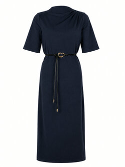 Freebird Devoted midi jurk donkerblauw