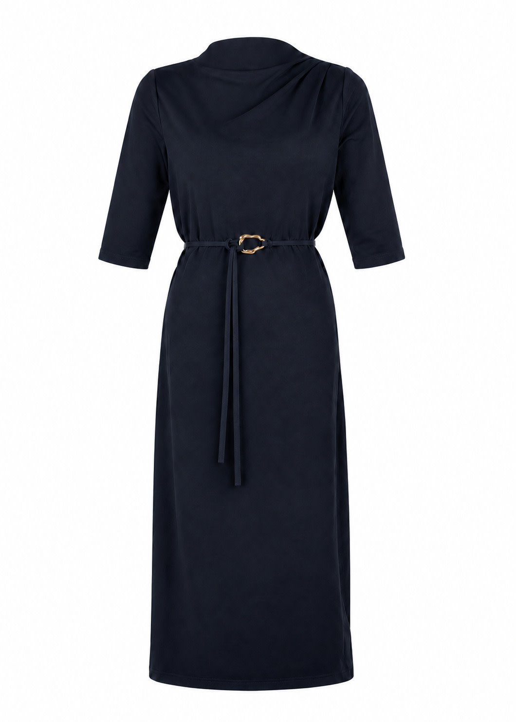 Freebird Devoted midi jurk donkerblauw