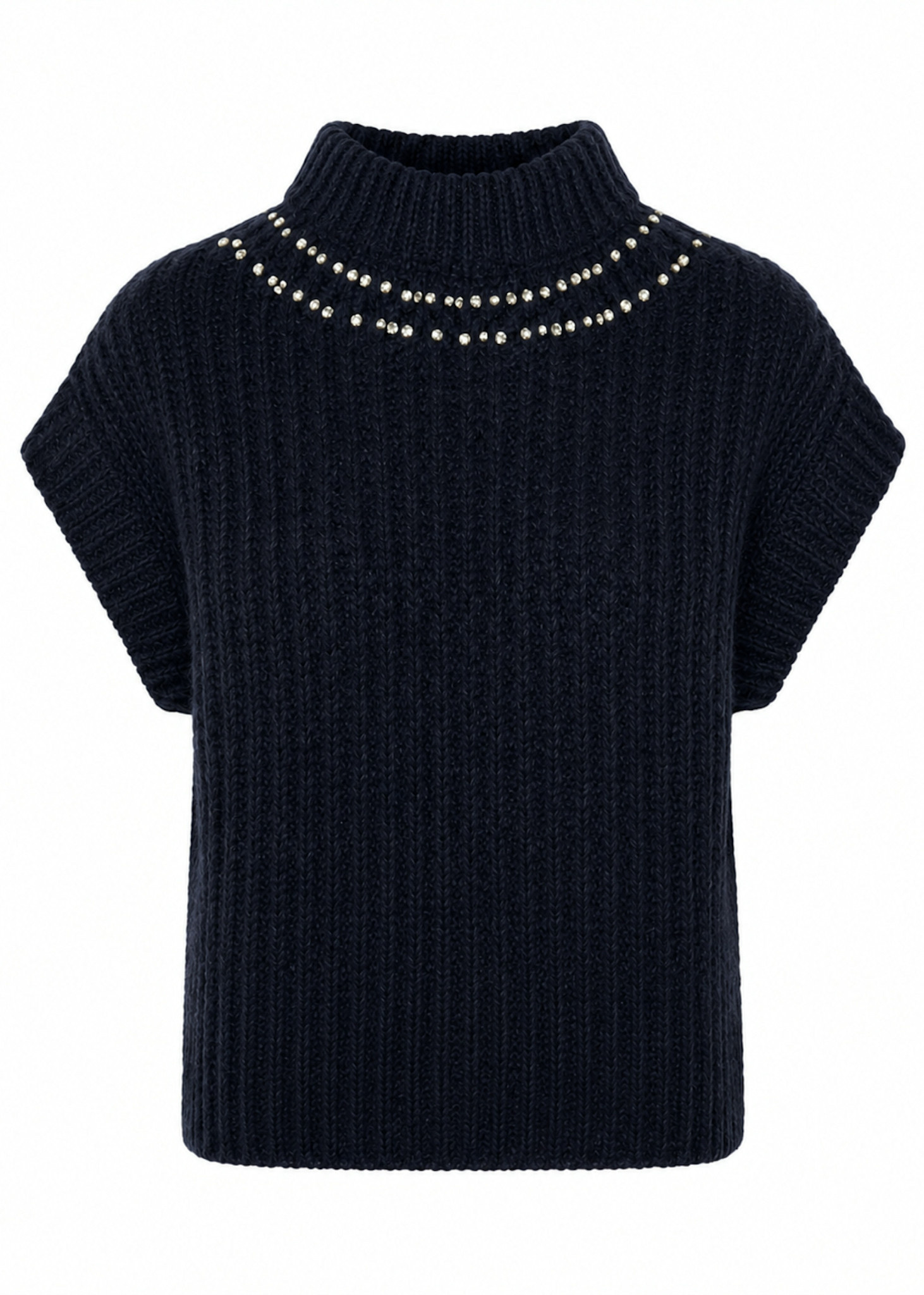 Freebird Kalista pull met parels donkerblauw