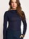 Freebird Tana top met hoge hals donkerblauw