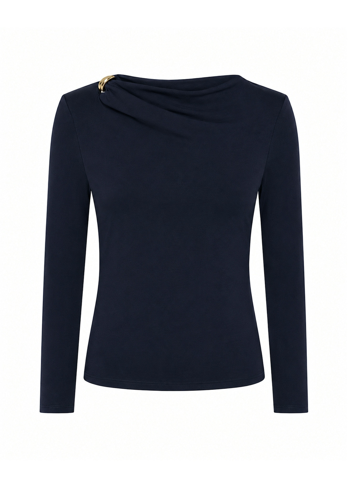 Freebird Tana top met hoge hals donkerblauw