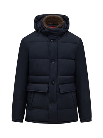 Agiato Bartolo gewatteerde jas met capuchon navy