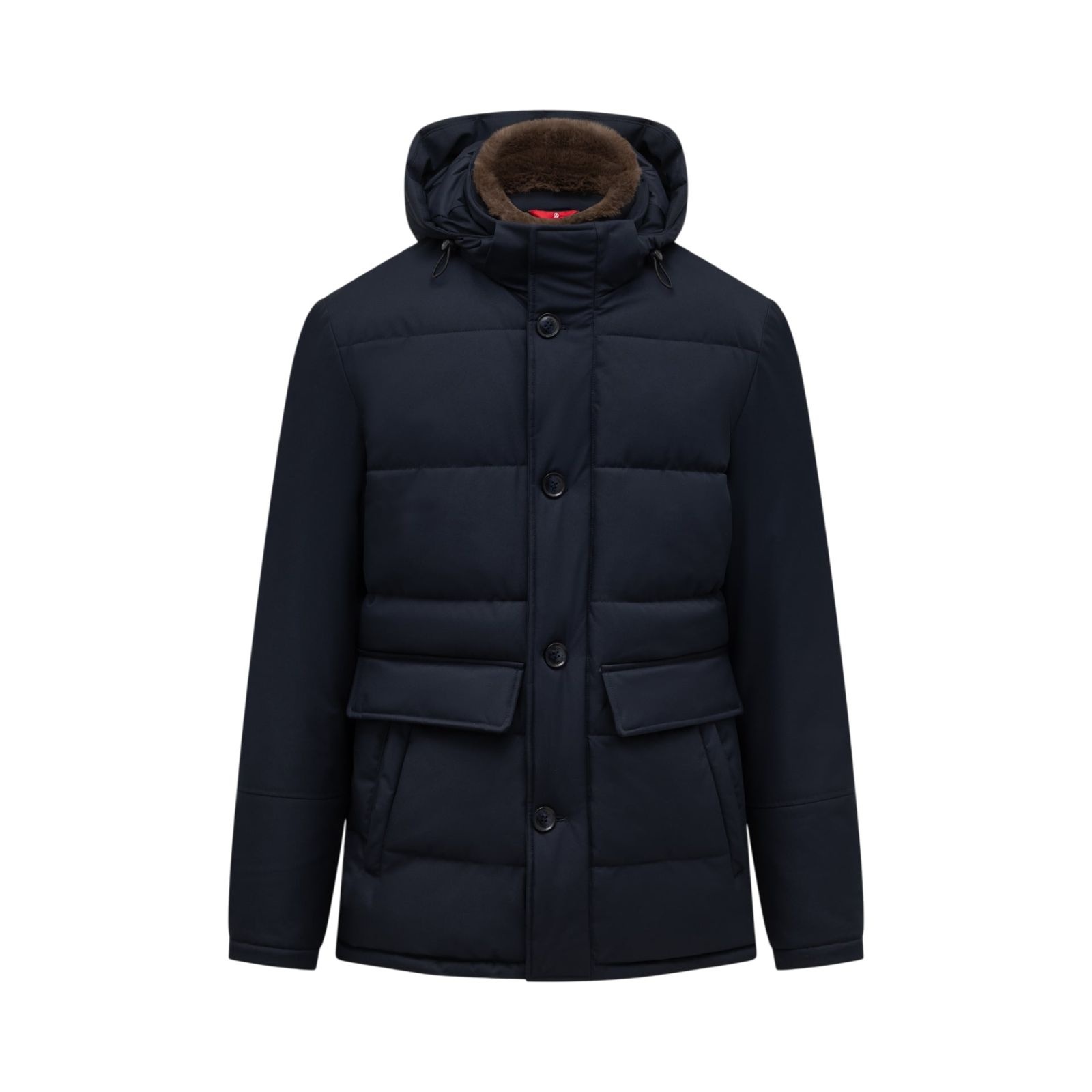 Agiato Bartolo gewatteerde jas met capuchon navy
