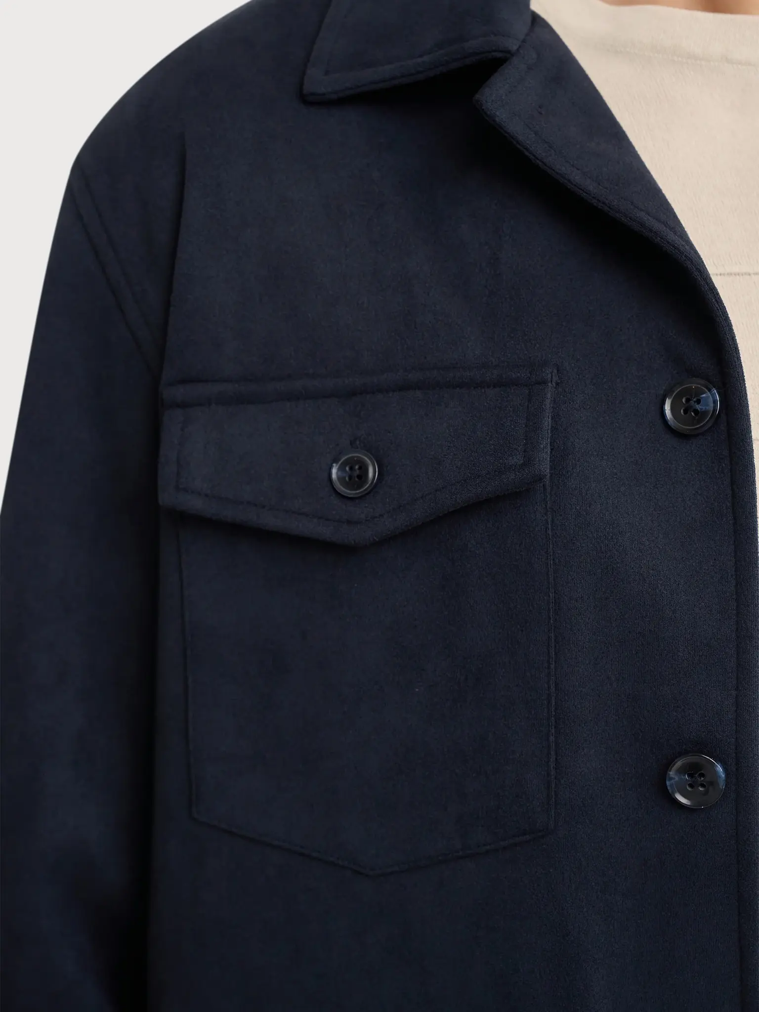 Blue industry Overshirt suède look navy