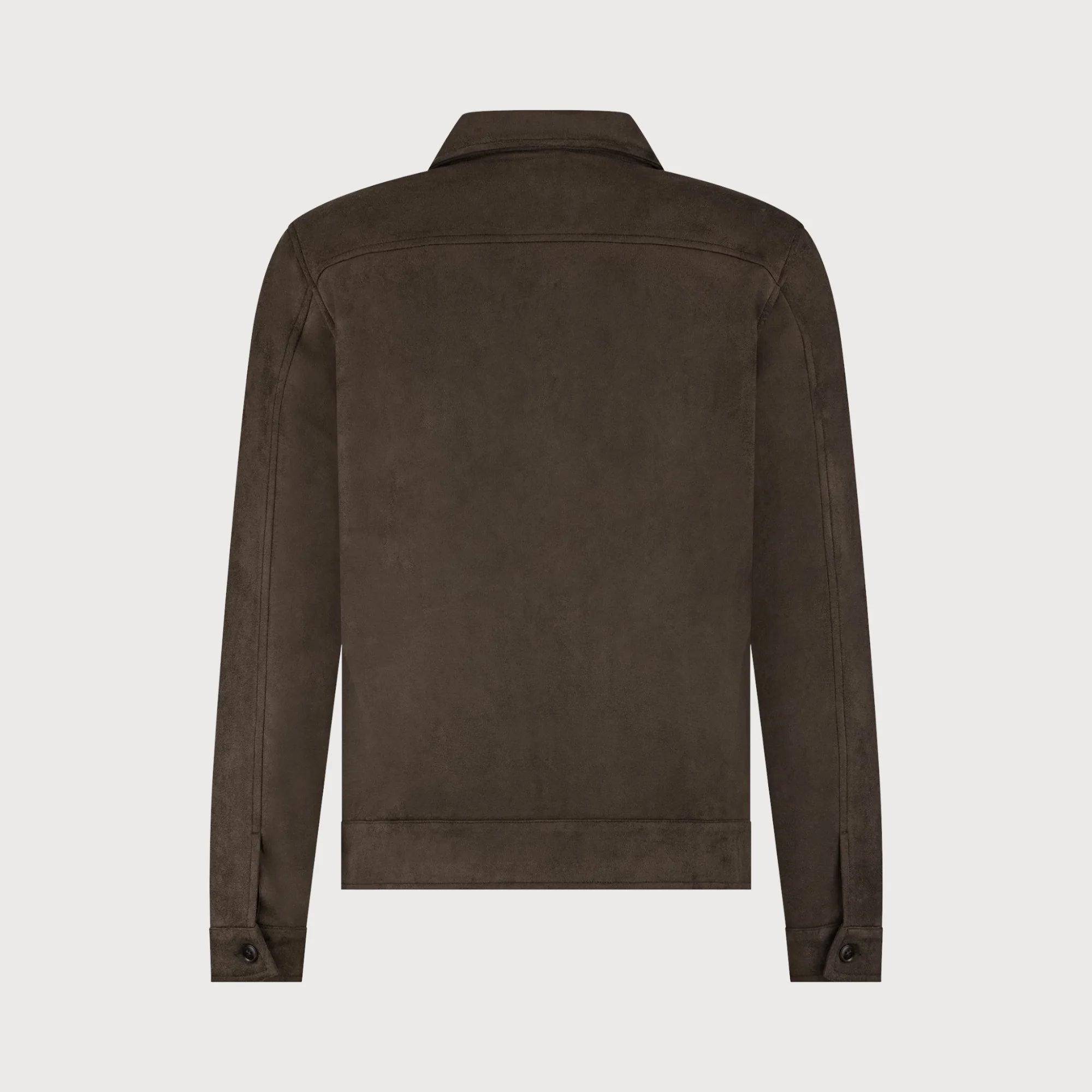 Blue industry Overshirt suède look bruin