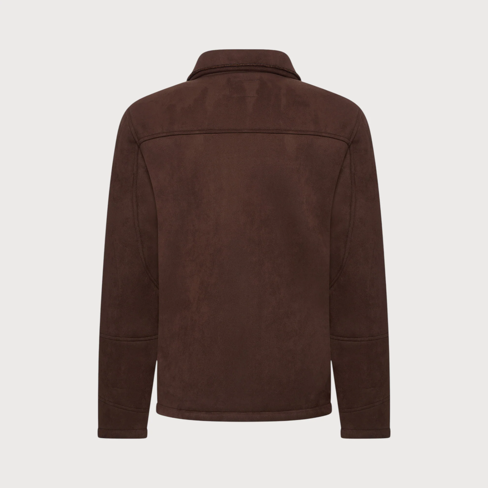 Blue industry Suède coat met teddyvoering bruin